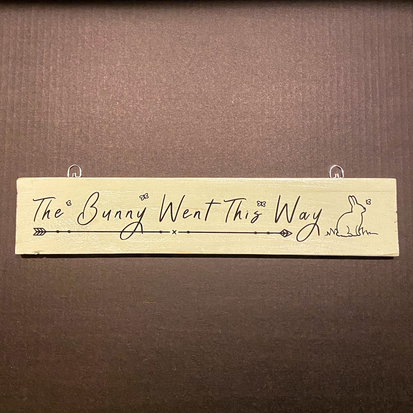 Wood Sign Large The Bunny Went This Way